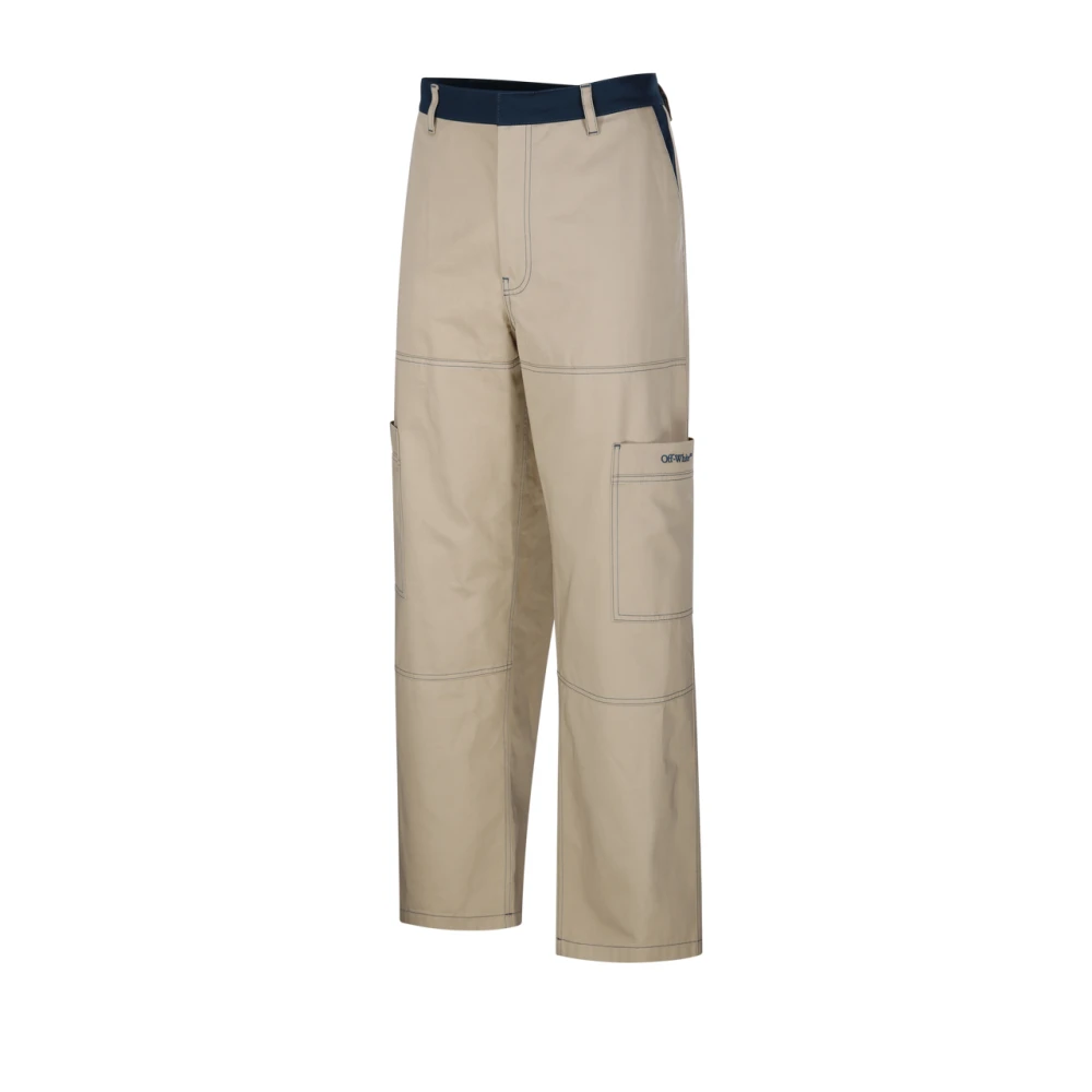 Off White Creme Brule Straight Cargo Pant Beige Heren