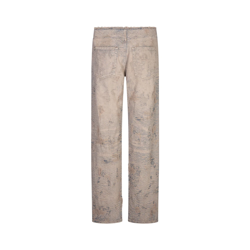 Diesel Blauwe Losse Jeans met Vernietigingseffecten Blue Dames