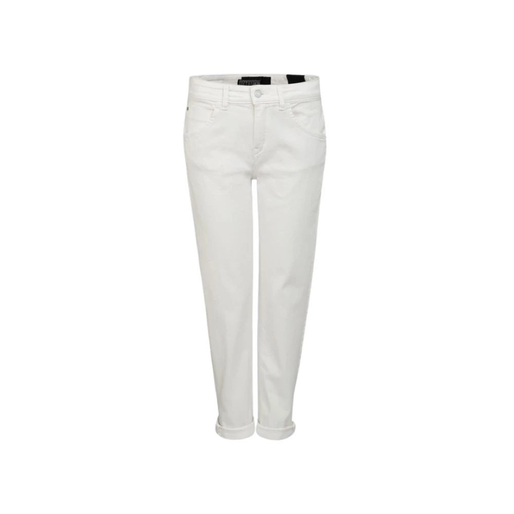 Drykorn Modieuze witte jeans met lage taille en op maat gemaakte riem White Dames