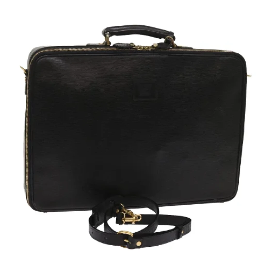 Burberry Vintage Pre-owned Leather briefcases Black Dames