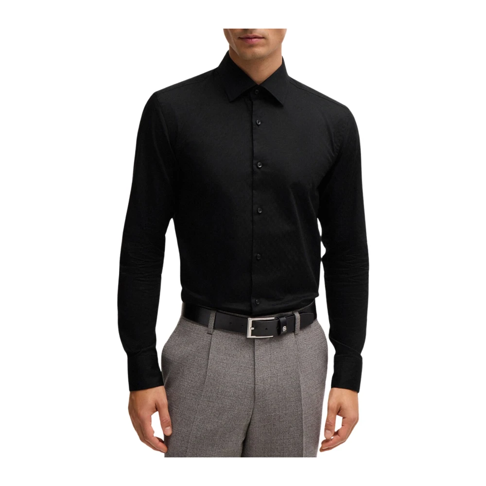 Boss Men's Black Formal Shirts, M, H Hank Kent C1 214 Shirt