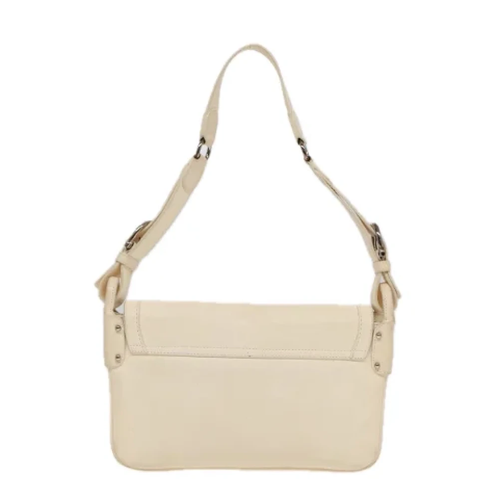 Salvatore Ferragamo Pre-owned Leather shoulder-bags Beige Dames