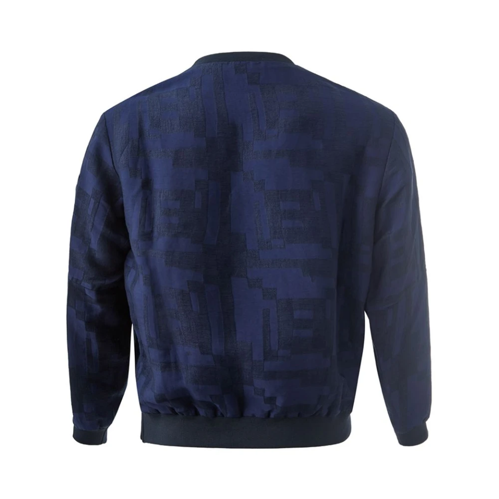Emporio Armani Blauwe Sweatshirt met Ritssluiting Blue Heren