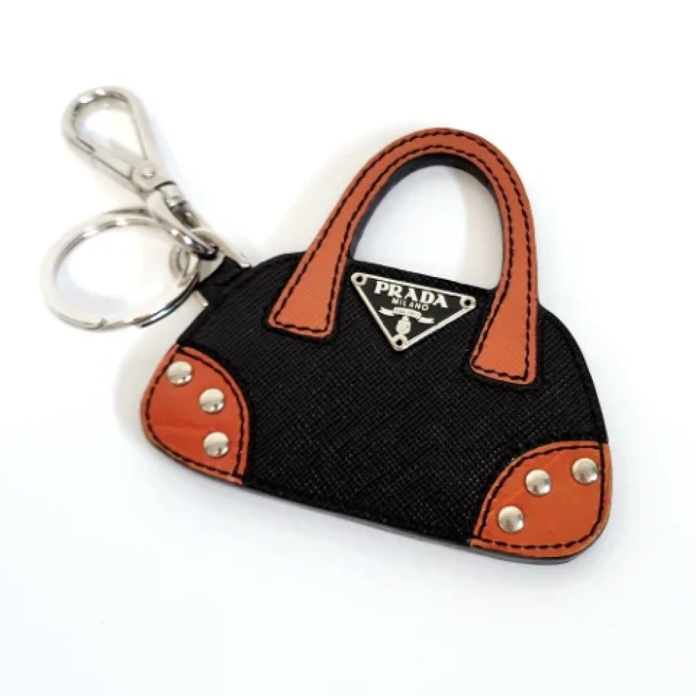 Prada Vintage Pre-owned Fabric key-holders Black Dames