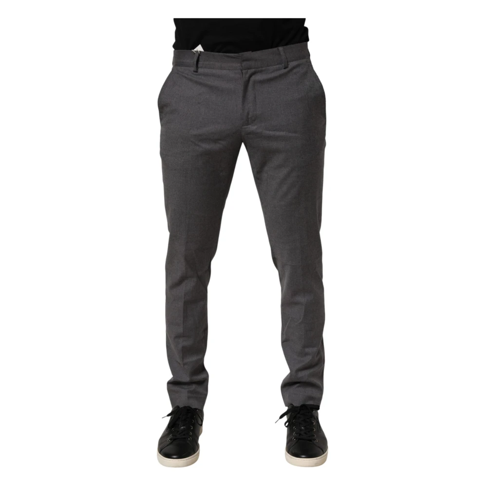 Daniele Alessandrini Gray Dress Trousers - Male - Suit Trousers - M - Trousers