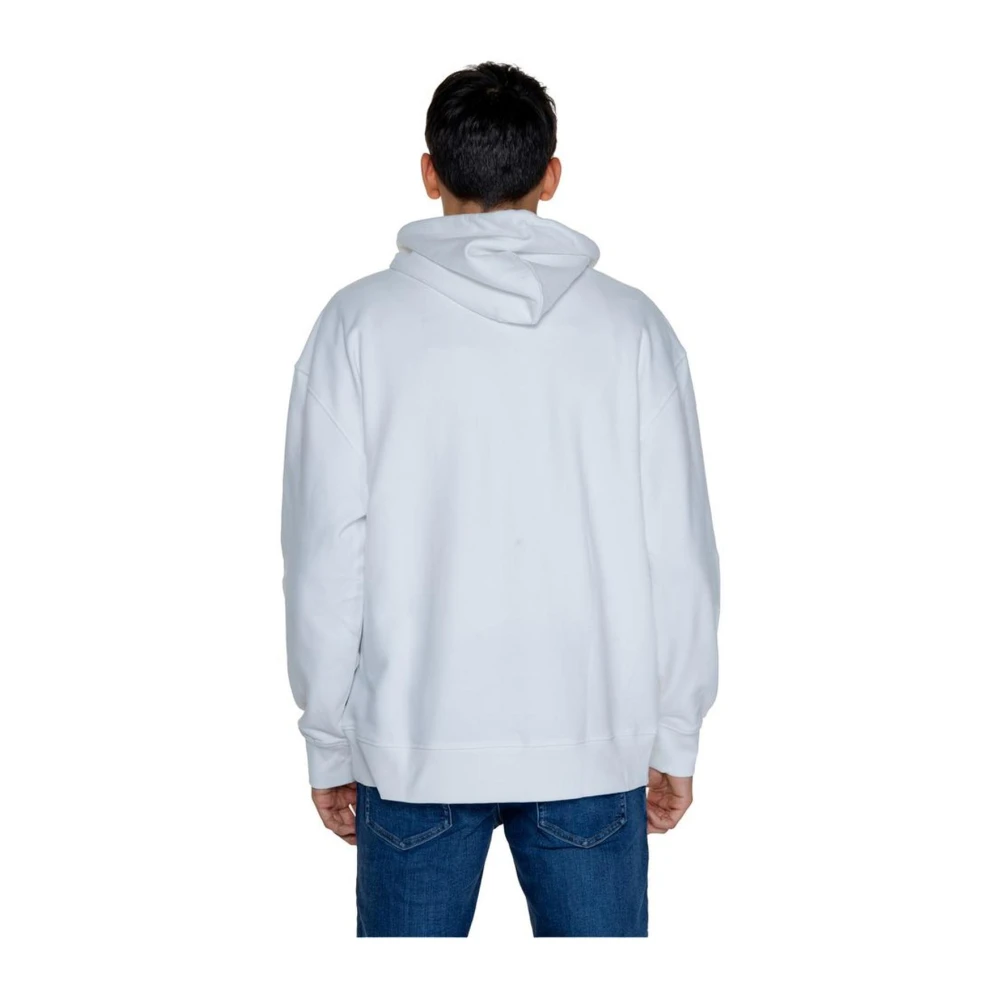 Tommy Jeans Witte Katoenen Hoodie White Heren
