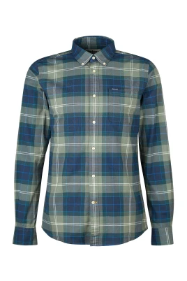 Lewis Skräddarsydd Skjorta Blå Tartan
