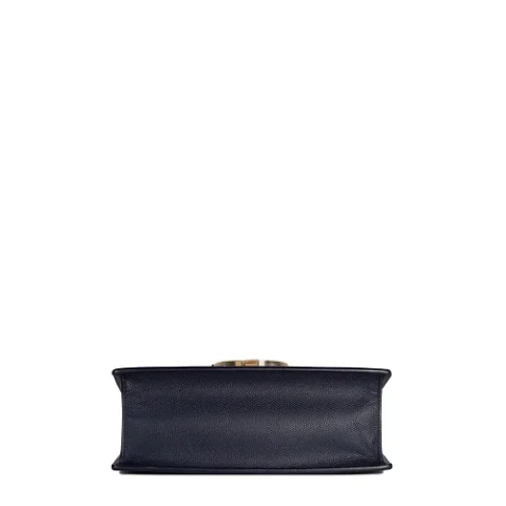 Dior Vintage Pre-owned Leather dior-bags Blue Dames