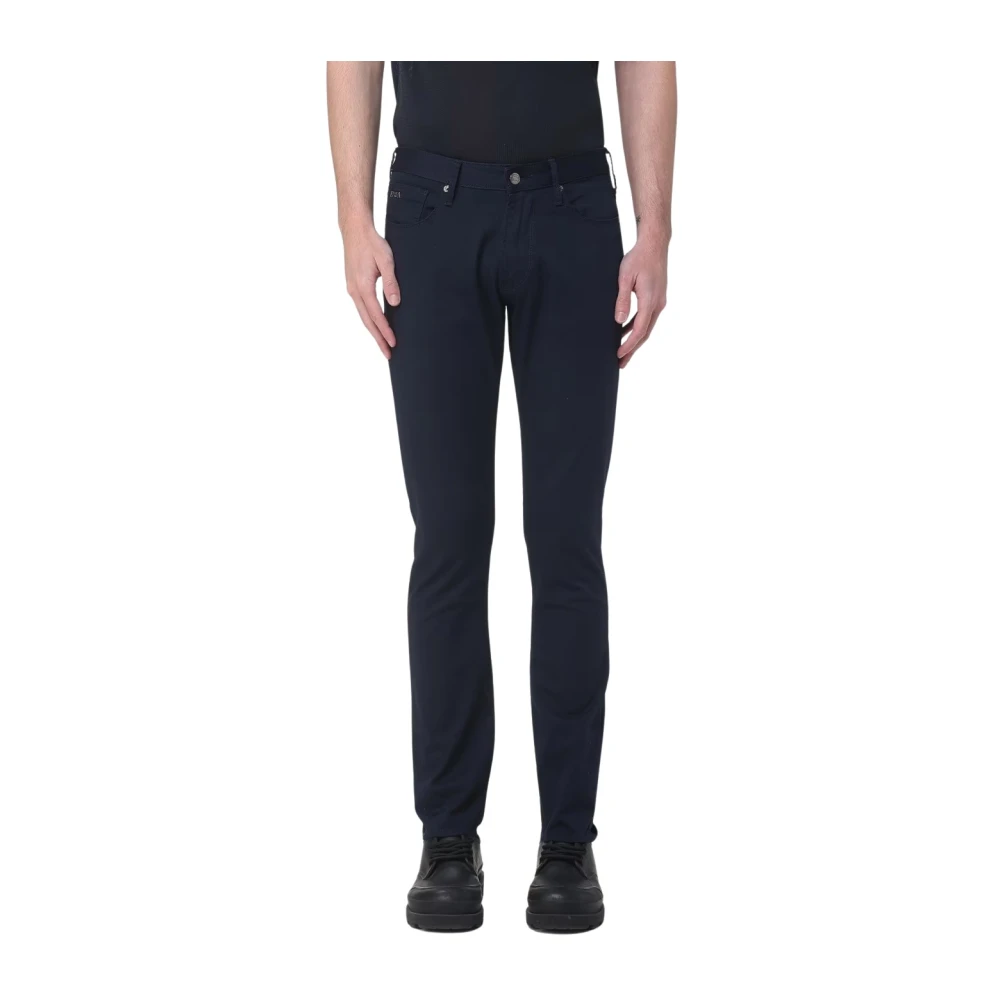 Emporio Armani Slim-Fit Trousers - Male - Slim-Fit Trousers - Blue - W33 - Trousers