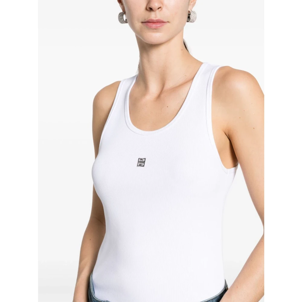 Givenchy Geribbelde Witte Tanktop White Dames
