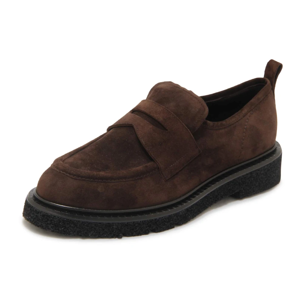 Guglielmo Rotta Women's Brown Loafers, 7 Uk, Kai Velour
