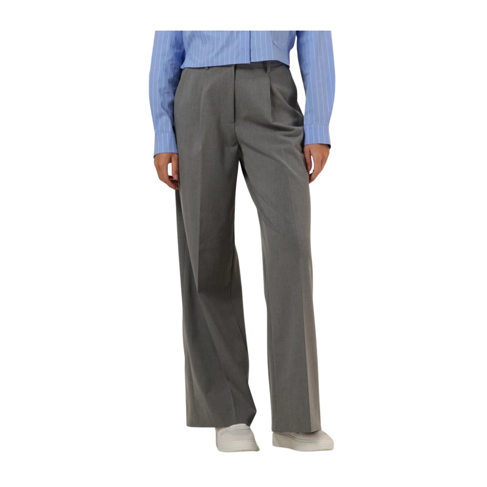 Catwalk Junkie Straight Leg Tailored Pants Gray Dames