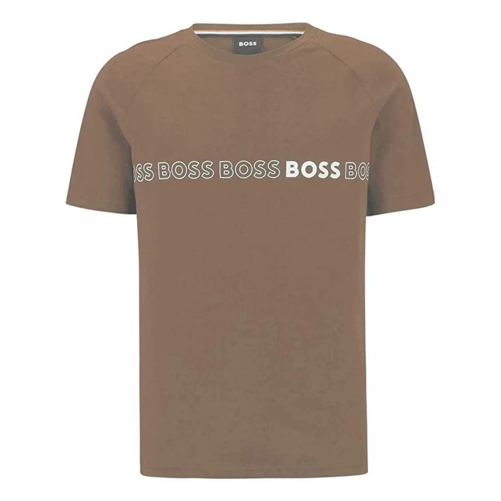 Hugo Boss Rn Slim Fit T-shirt Beige Heren
