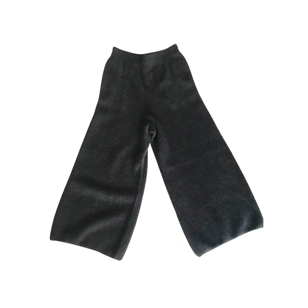 C.T.plage Racoon Cashmere Wijde Broek Black Dames