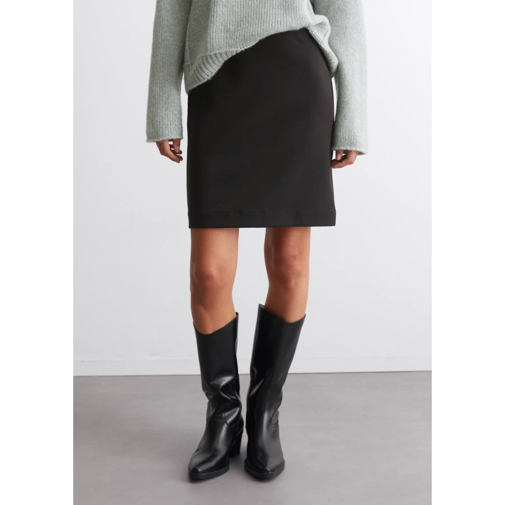 Marc O'Polo Jersey minirok slim Black Dames