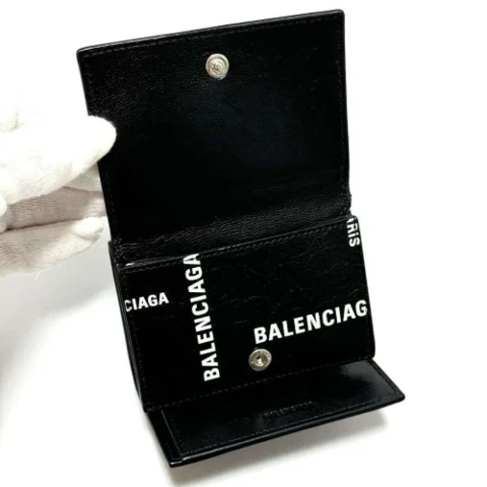 Balenciaga Vintage Pre-owned Leather wallets Black Dames