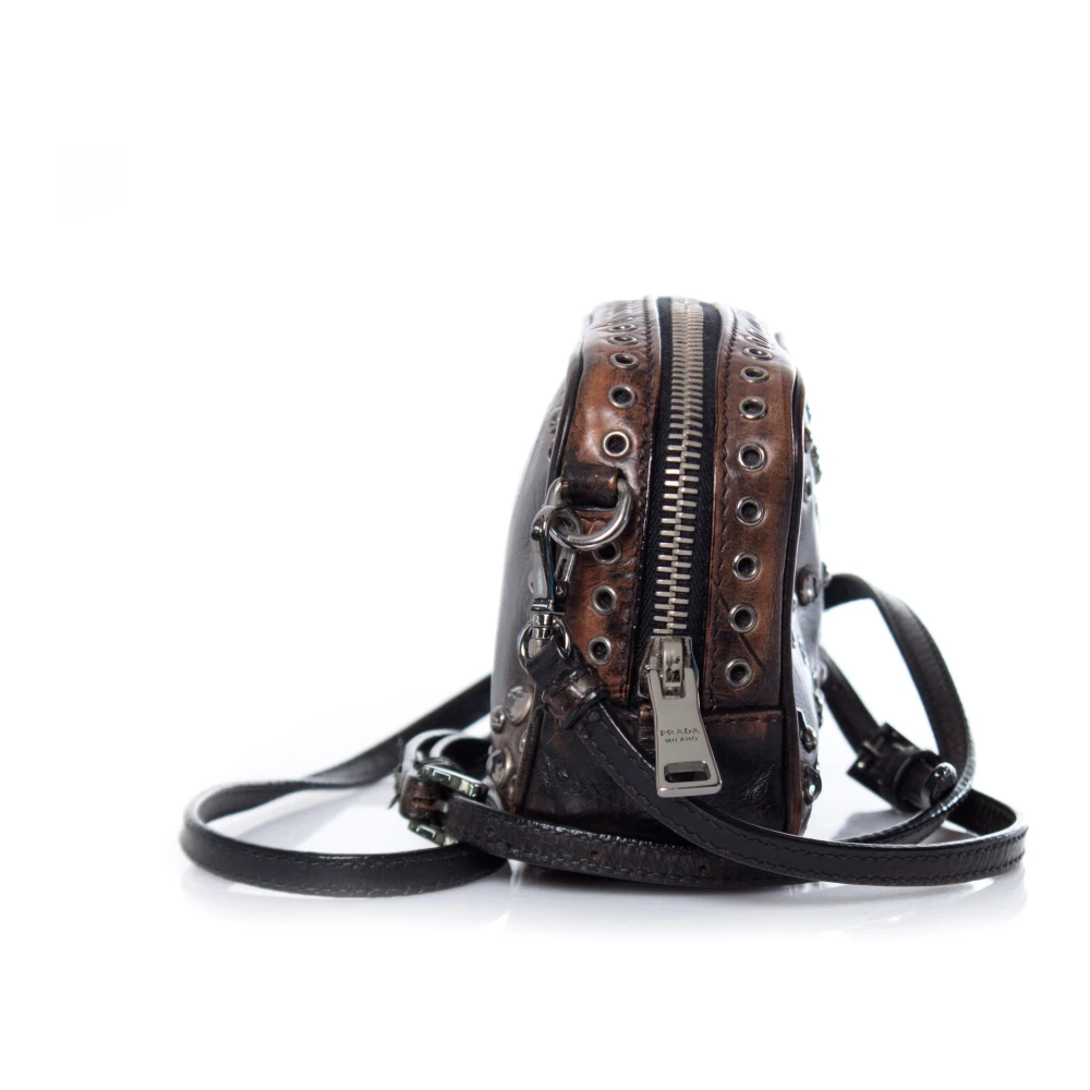 Prada Vintage Tweedehands tas Brown Dames
