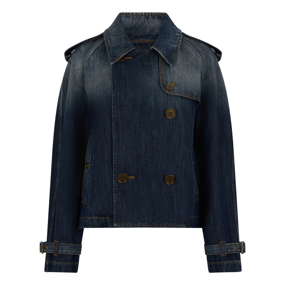 Burberry Women's Blue Short Denim Jacket - Denim Jackets - S - Jackets