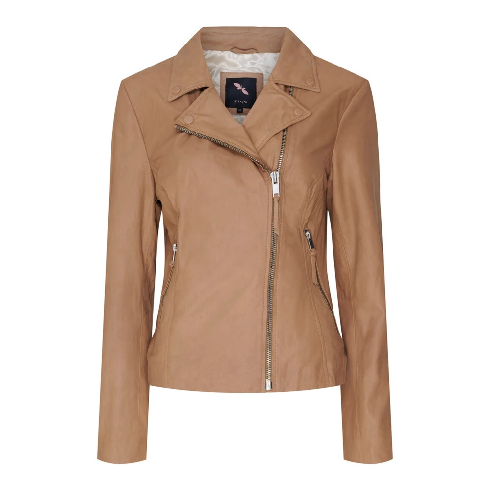 BTFCPH Bikerjacka Nappalon Skind 100097 Beige, Dam