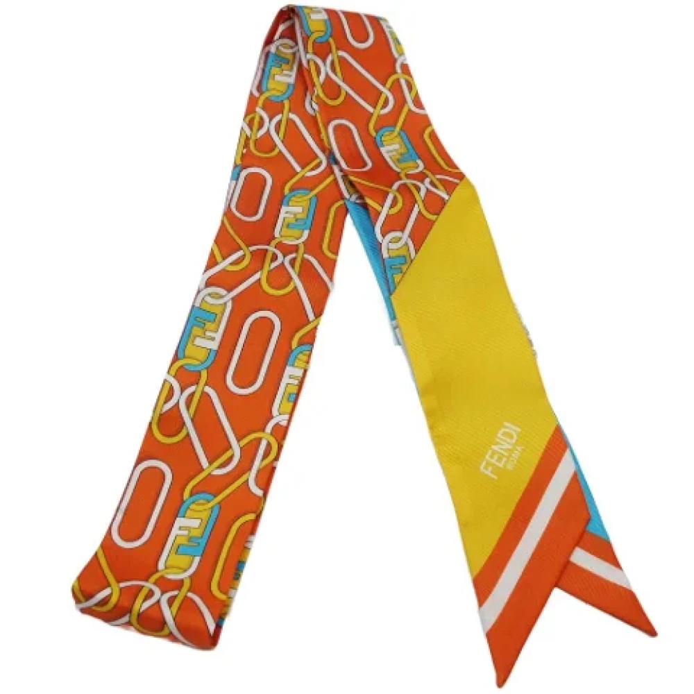 Fendi Vintage Pre-owned Silk scarves Multicolor Dames