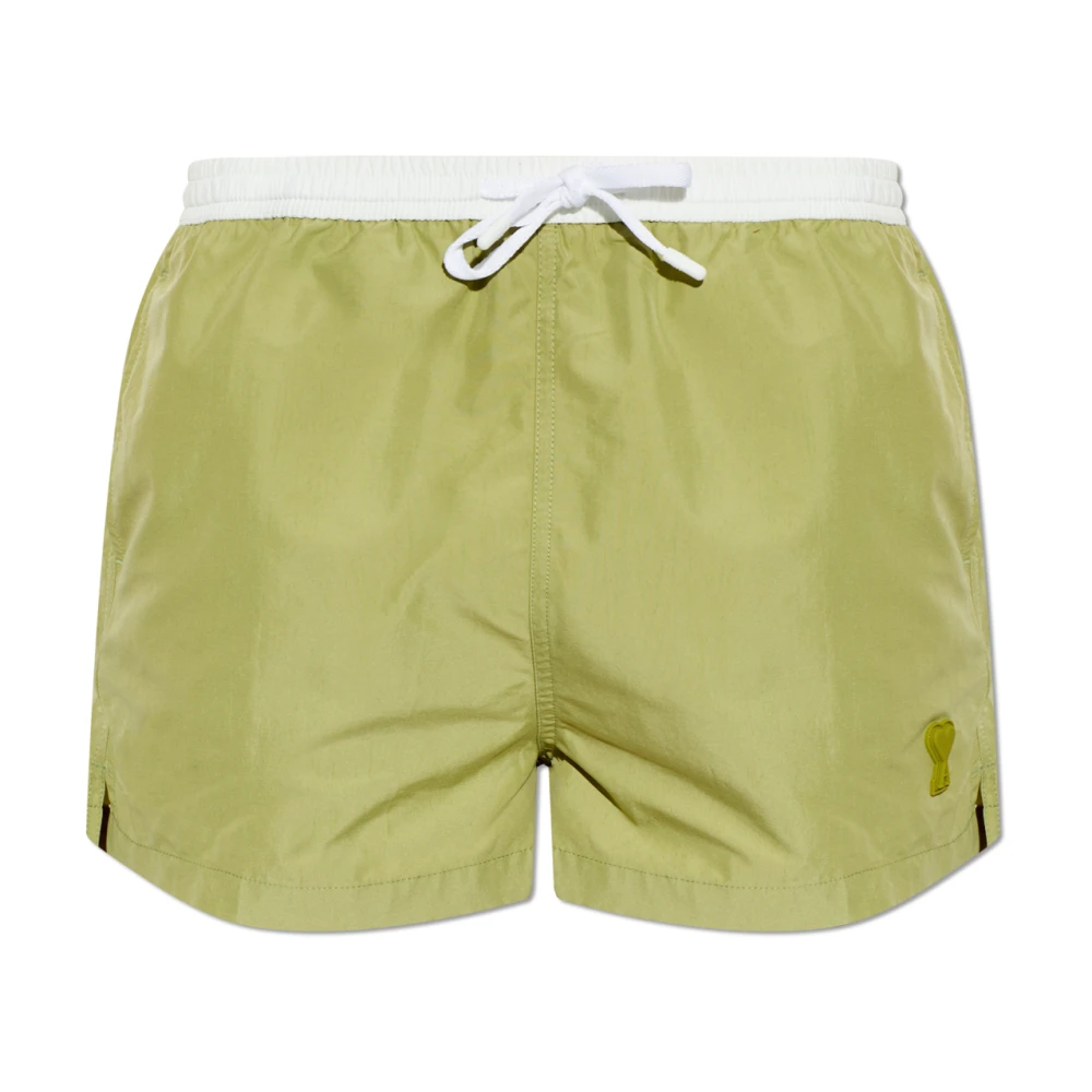 Ami Paris Mannelijk Groente Badmode Heren, Groen, S, Ami De Coeur Zwemshorts