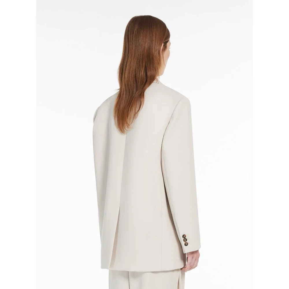 Max Mara Weekend Oversized Blazer in Beige Wollen Blend Beige Dames