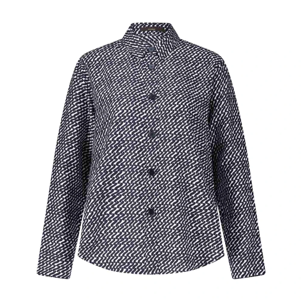 Windsor Zijden Patroon Blouse Blue Dames
