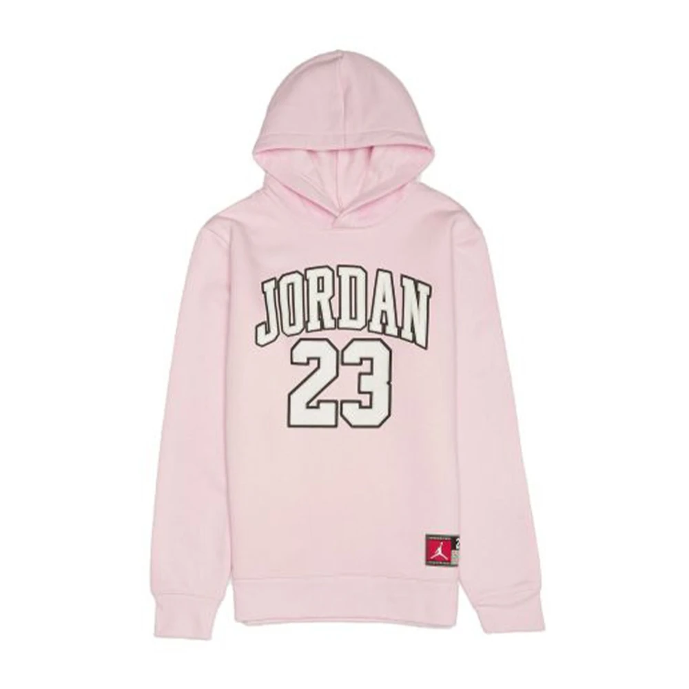 Nike Broderad Jordan Huvtröja Sweatshirt Pink, Flicka