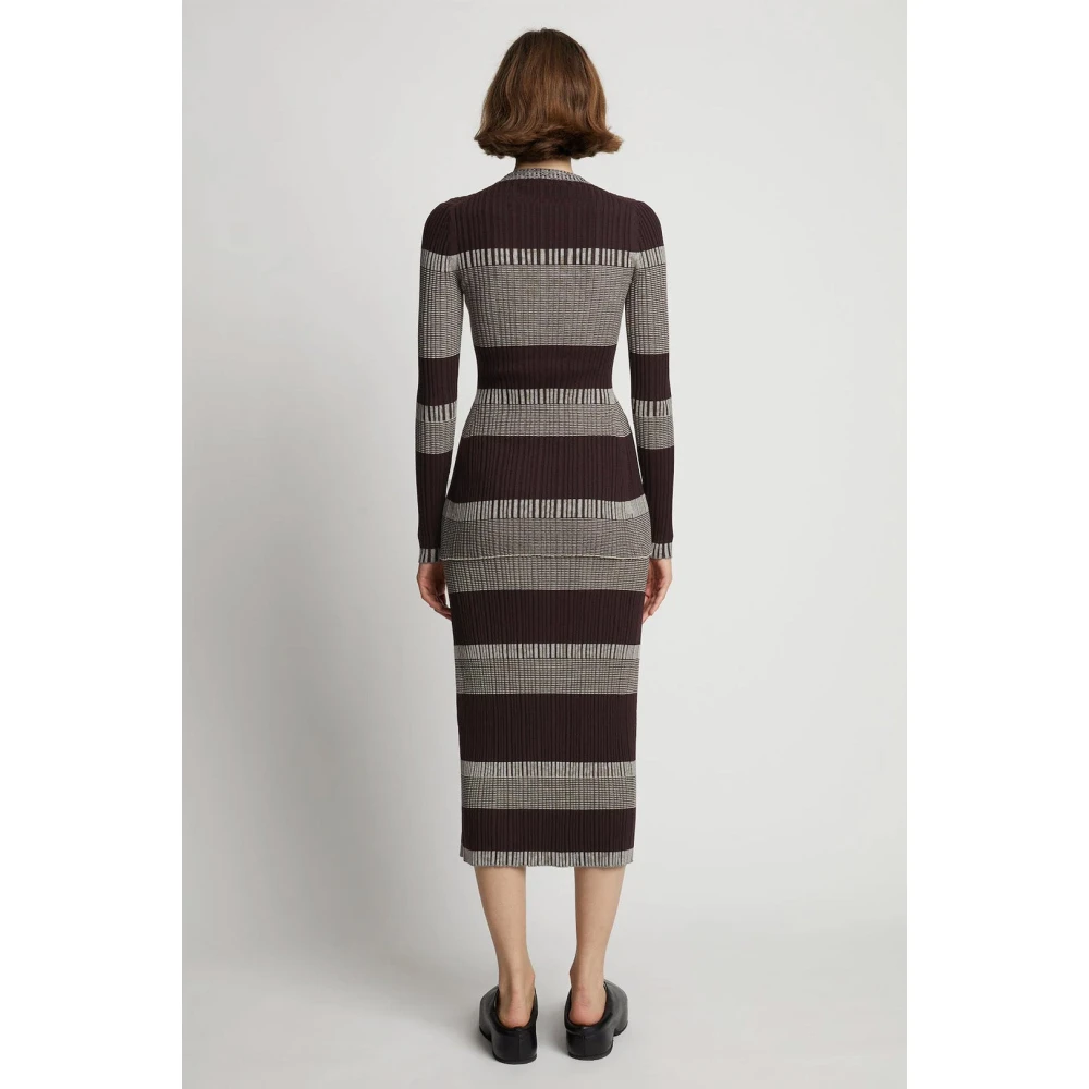 Proenza Schouler Gestreepte Front-Button Midi Rok Multicolor Dames