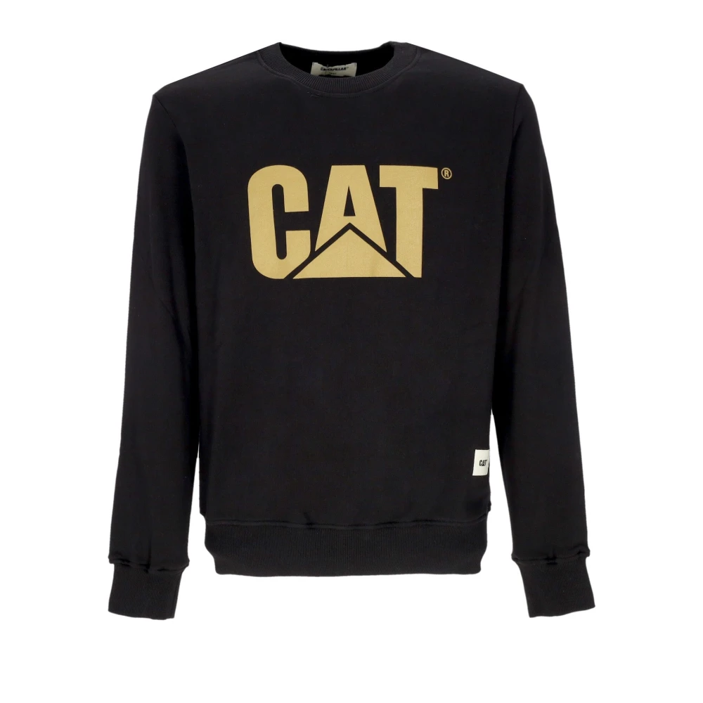 Cat Men's Black Logo Crewneck Sweatshirt Stylish - Sweatshirts - L - Sweatshirts & Hoodies