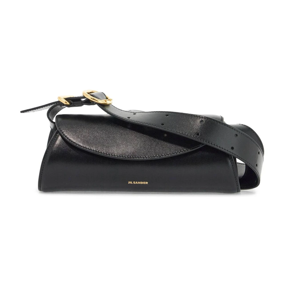 Jil Sander Mini leren schoudertas Black Dames