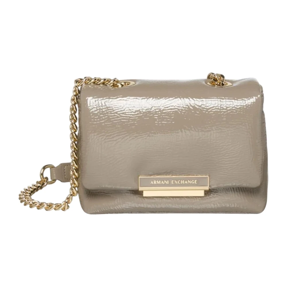 Armani Exchange Women's Brown Logo Shoulder Bag