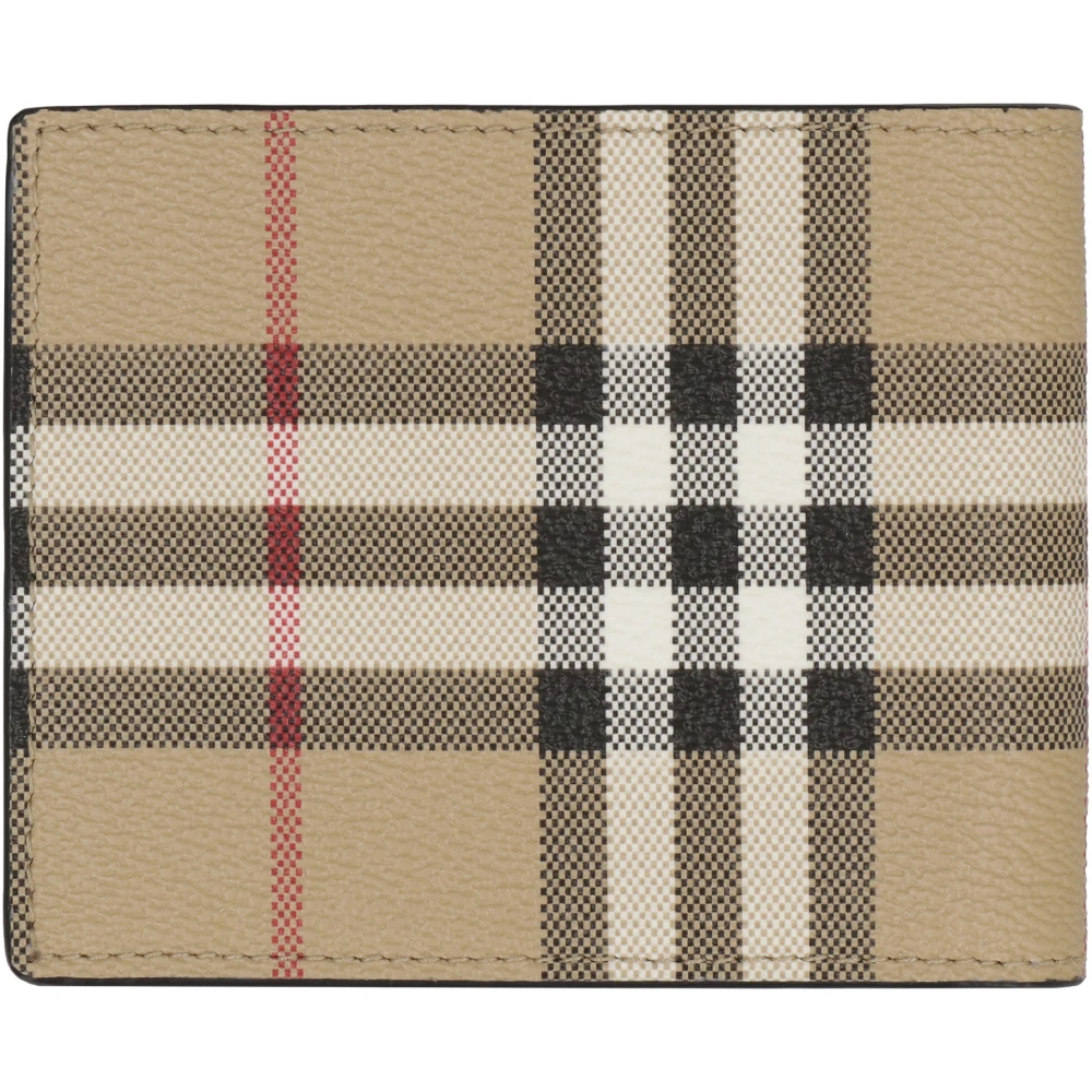 Burberry Vintage Check Print Portemonnee Beige Heren