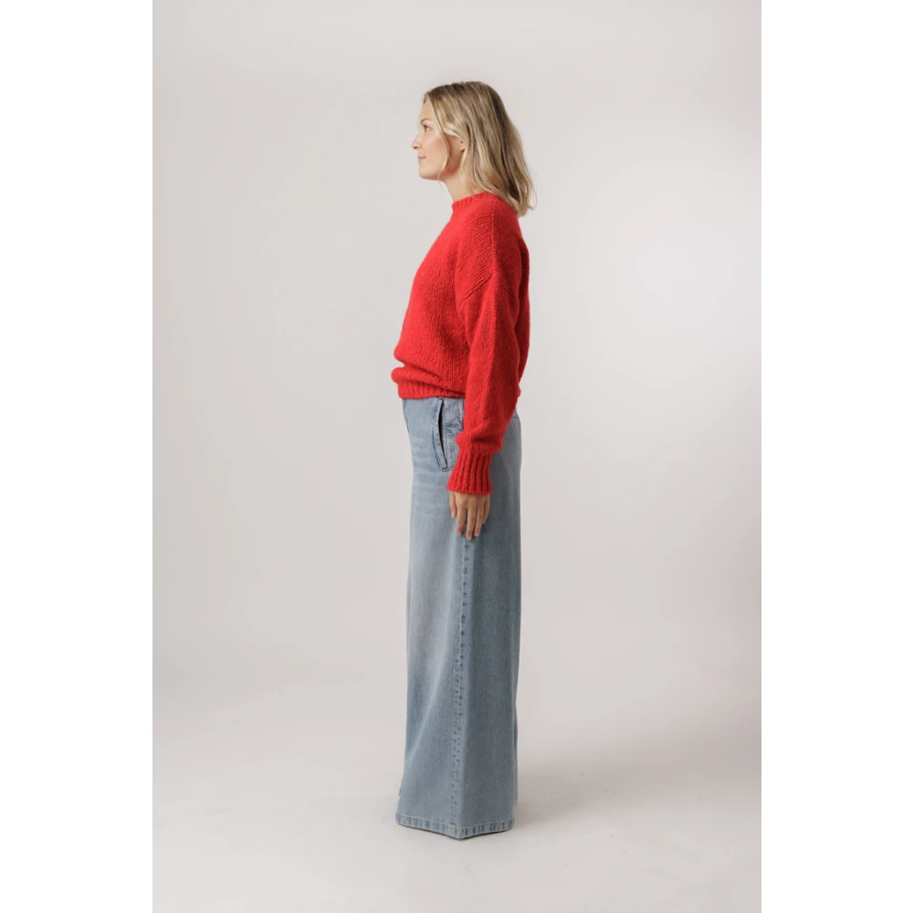 By-Bar Oversized Mohair Pullover Lipstick Red Dames