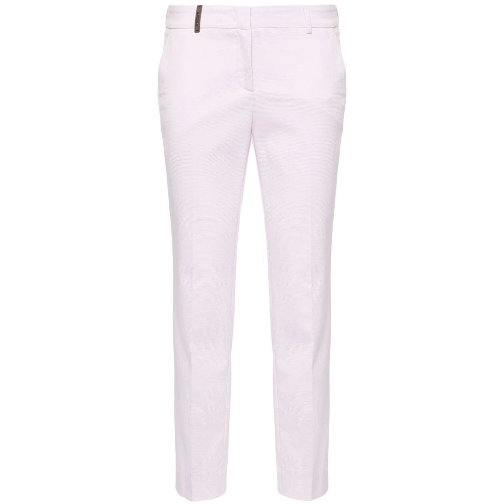 PESERICO Cropped Trousers Purple Dames