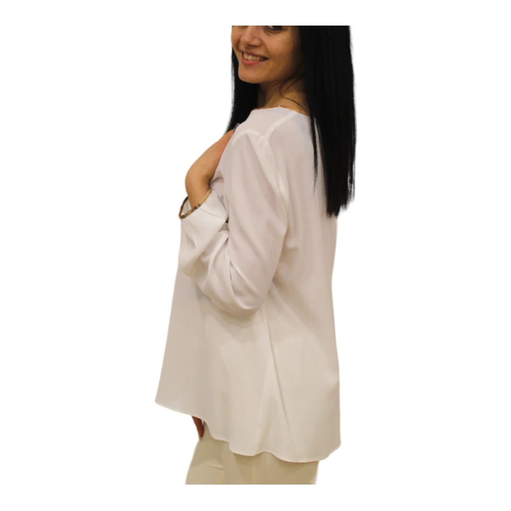 Alviero Martini 1a Classe Lange Mouw Blouse Beige Dames