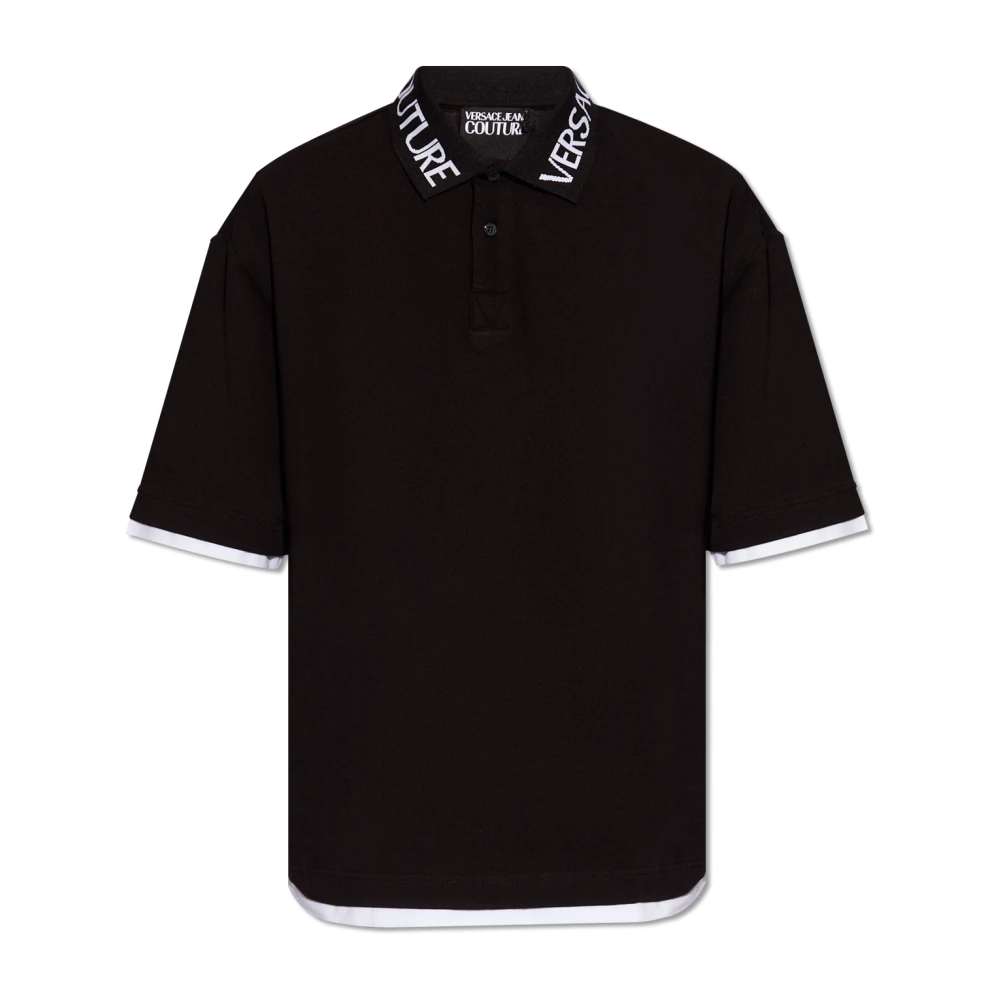 Versace Jeans Couture Polo shirt met logo Black Heren