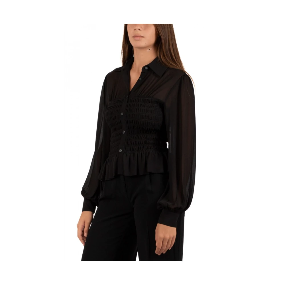 Michael Kors Dames Blouse Stijlvol Ontwerp Black Dames