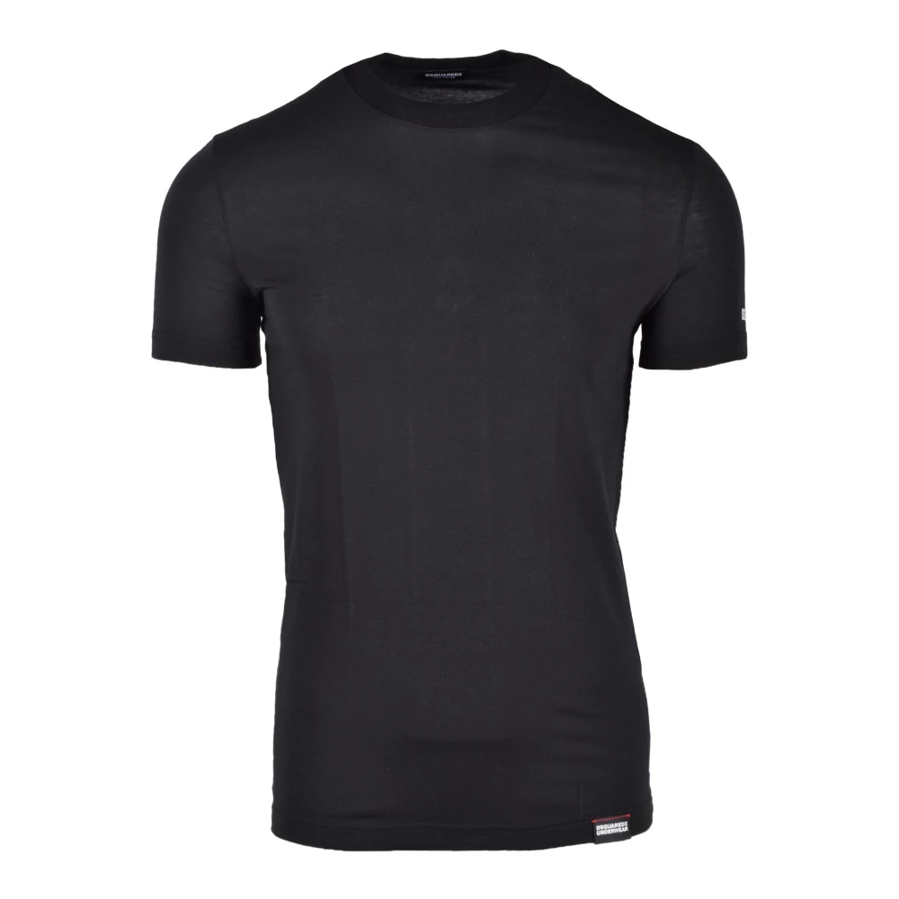 Dsquared2 Katoen Elastaan Ondergoed T-shirt Black Heren