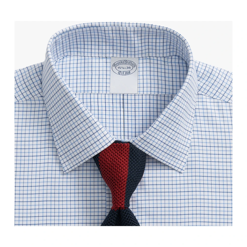 Brooks Brothers Regular Fit Non-Iron Performance Dress Shirt met Ainsley Kraag Blue Heren