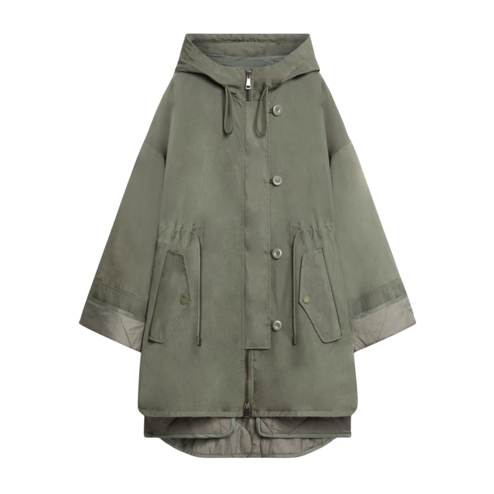 Max Mara Weekend Omkeerbare regenjas met capuchon Green Dames