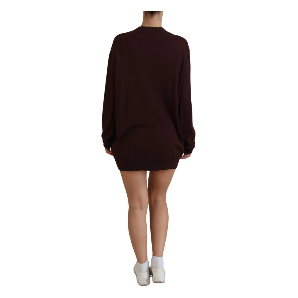Dolce & Gabbana Chique kastanjebruine V-hals vest Brown Dames