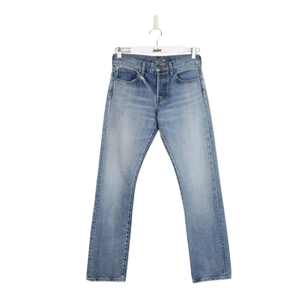 Saint Laurent Vintage Pre-owned Cotton jeans Blue Dames