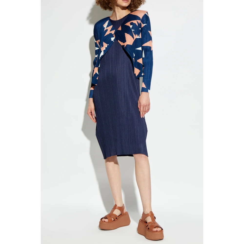 Issey Miyake Geplooide jurk Blue Dames