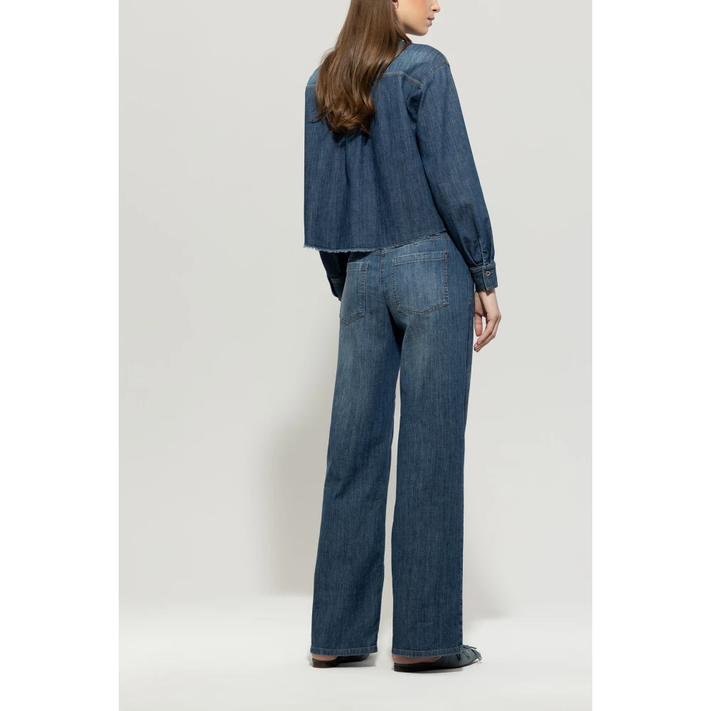 LUISA CERANO Authentieke Wideleg Denim Broek Blue Dames
