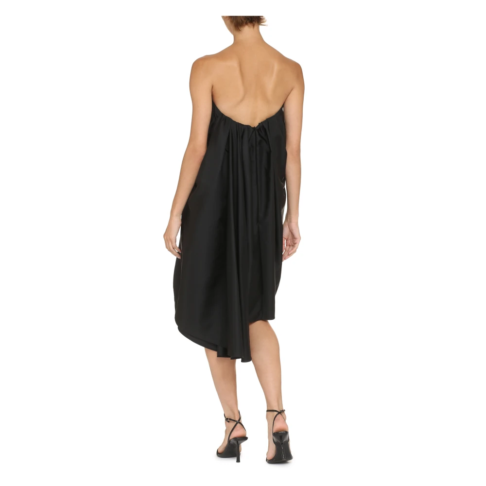 Givenchy Asymmetrische Zoom Nylon Jurk Black Dames