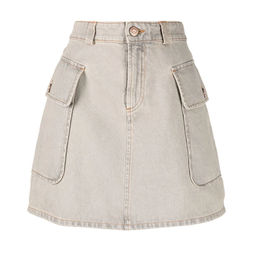 See by Chloé Casual Denim Rok in Grijs Gray Dames