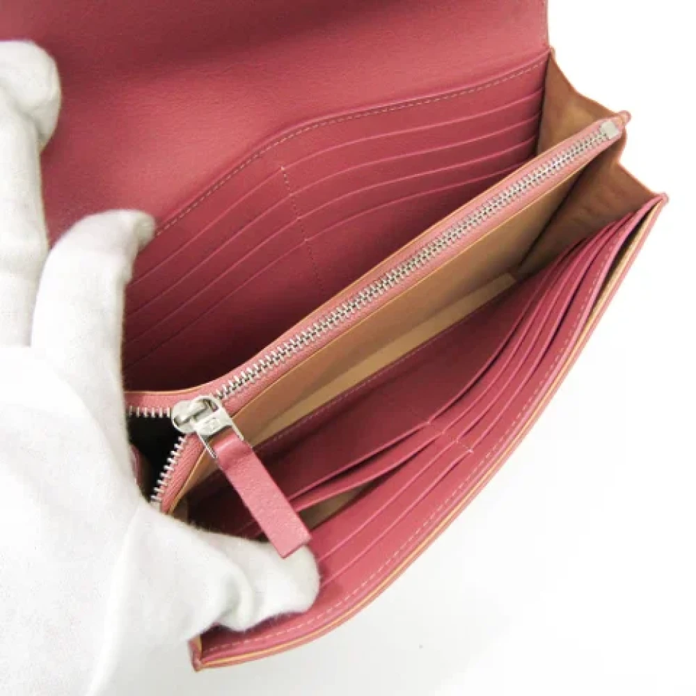 Delvaux Pre-owned Leather wallets Pink Dames