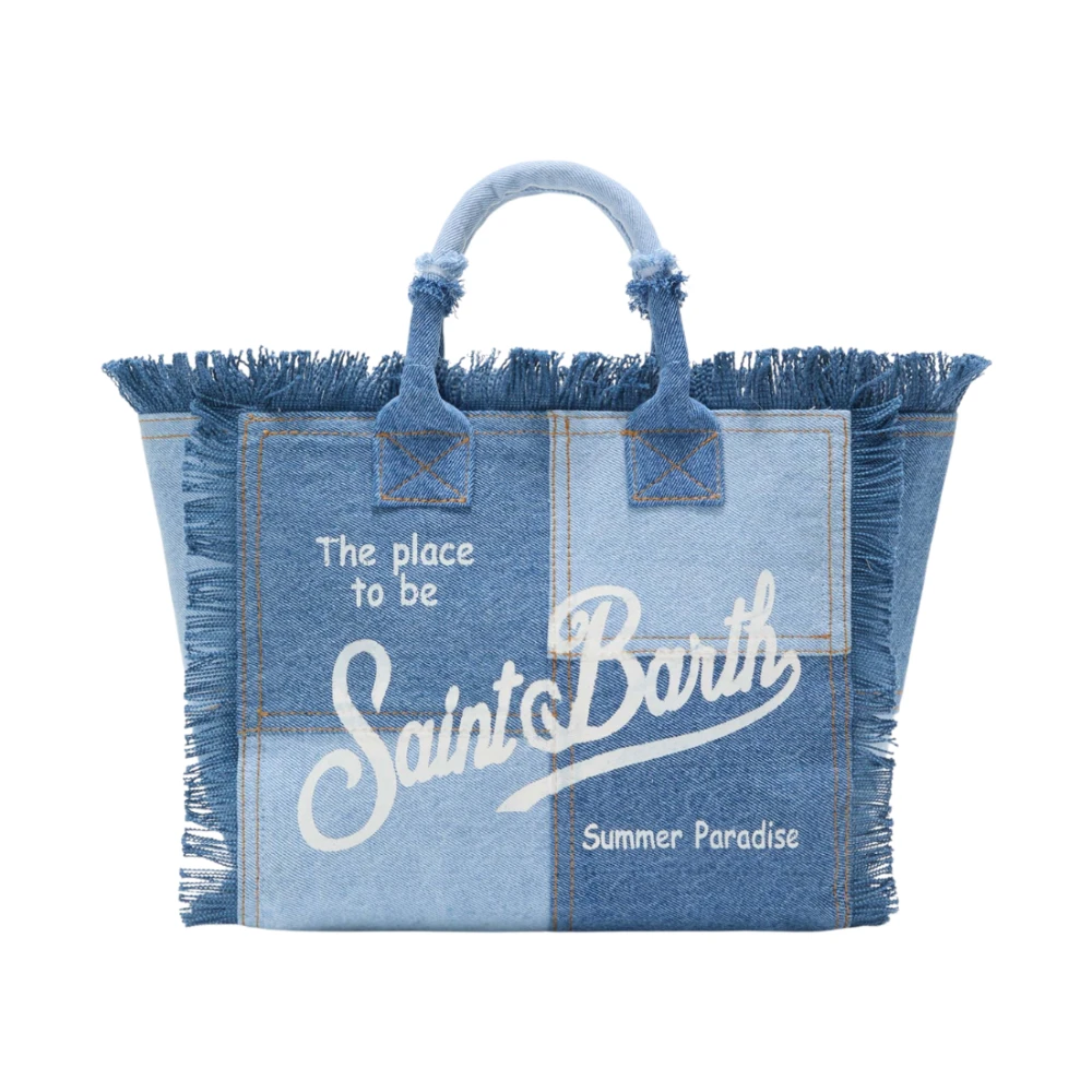 Saint Barth Women's Blue Denim Patchwork Tote - Shopping Bags - One Size - Bags