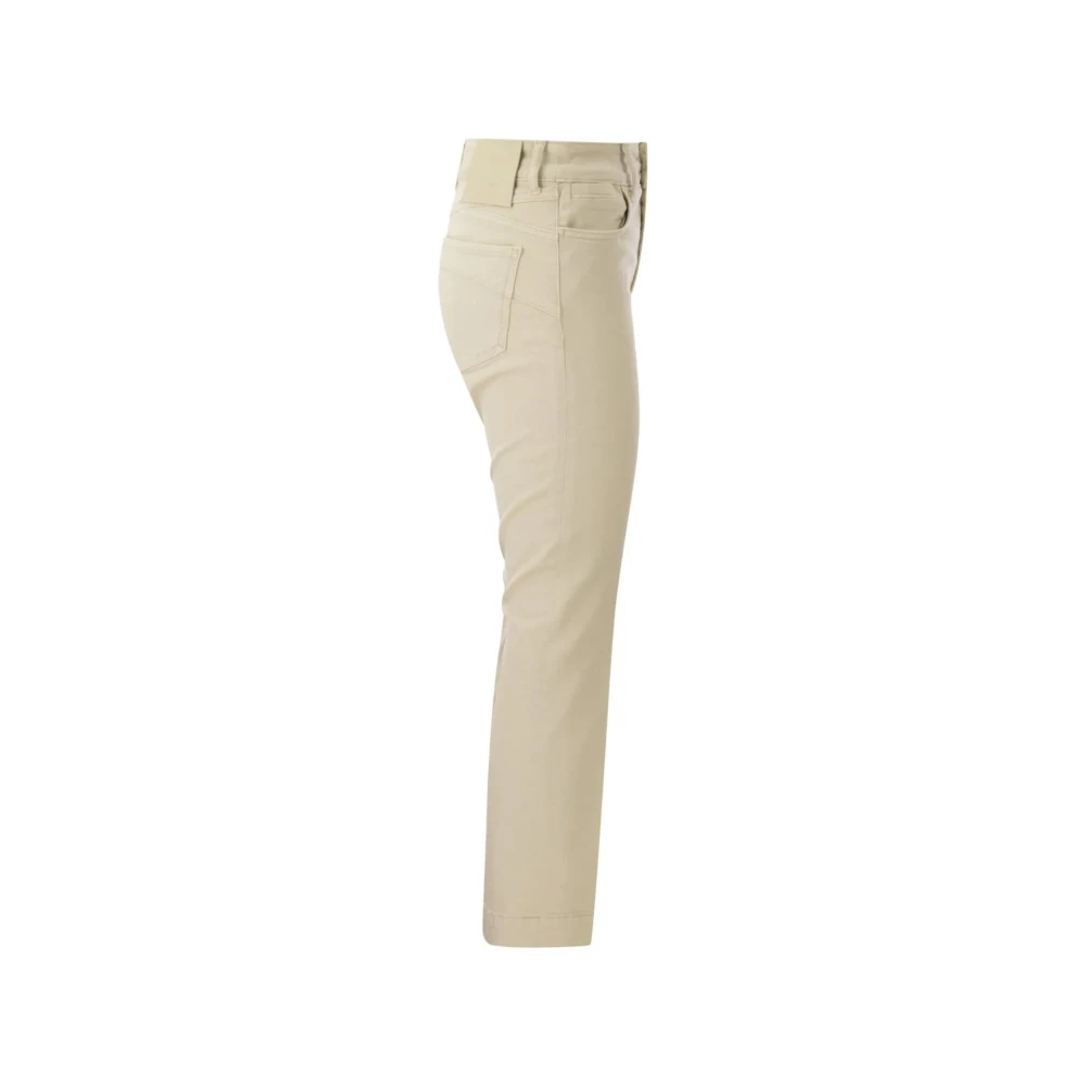 SPORTMAX Beige Katoen Denim Flared Jeans Beige Dames